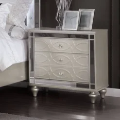 3pc Queen La Mesa Bed Nightstand And Dresser Set Silver - HOMES: Inside + Out 16 3pc Queen La Mesa Bed Nightstand And Dresser Set Silver - HOMES: Inside + Out -Homcom Store GUEST 6448d2a1 cdea 4ba2 a27a 001adc649976