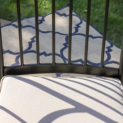 2pk Outdoor Steel Arm Chairs With Cushions - Captiva Designs 3 2pk Outdoor Steel Arm Chairs With Cushions - Captiva Designs - Image 3