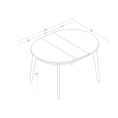 Astrid Mid-Century Round Extendable Dining Table - Threshold™ 5 Astrid Mid-Century Round Extendable Dining Table - Threshold™ - Image 5