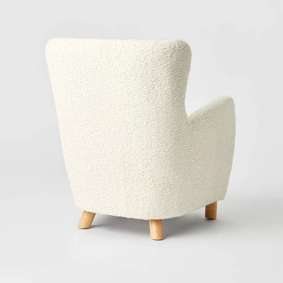 Kessler Wingback Faux Sherling Accent Chair Cream - Threshold™ Designed With Studio McGee 3 Kessler Wingback Faux Sherling Accent Chair Cream - Threshold™ Designed With Studio McGee - Image 3
