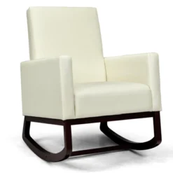 Tangkula 2-in-1 Upholstered Rocking Chair With Wood Leg & Pillow Relax Sofa Chair Light Grey/Beige/Dark Gray -Homcom Store GUEST 6aa766b6 318c 488e 80b9 438bf20f6fbf