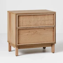 Wood & Cane Transitional Nightstand - Hearth & Hand™ With Magnolia 18 Wood & Cane Transitional Nightstand - Hearth & Hand™ With Magnolia -Homcom Store GUEST 6c47a1ff ce6a 4448 9a6a 5cf9c0d54333
