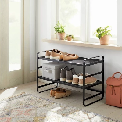 2 Tier Shoe Rack Metal Mesh - Brightroom™ 1 2 Tier Shoe Rack Metal Mesh - Brightroom™