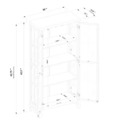 Bountiful Wood And Glass Tall Cabinet - Threshold™ Designed With Studio McGee -Homcom Store GUEST 6ee1338d 097f 4cfb b2df da976038b2e6