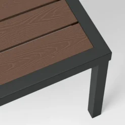 Bryant 2pc Faux Wood Patio Loveseat & Coffee Table - Gray/Natural - Threshold™ -Homcom Store GUEST 6f5e500e 49d6 4462 9caf 11a4e3e8e2a1