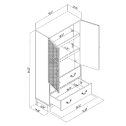 Brandeis Woven Cabinet Brown - Threshold™ Designed With Studio McGee -Homcom Store GUEST 707bd53d 9cc8 4d72 96d2 6474dbf4e472