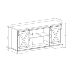 Modern Transitional Sliding Barndoor TV Stand For TVs Up To 65"- Saracina Home -Homcom Store GUEST 718dd989 f52a 47b4 994a 51f6706185e4