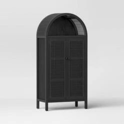 Woven Arched Wood Cabinet - Threshold™ -Homcom Store GUEST 71d7b8e7 0b8a 4c88 af3c ece9ad48100b