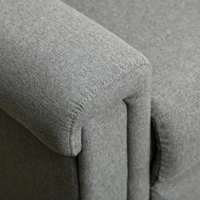 HOMCOM Recliner Sofa Couch With Easy Pull Handles And Adjustable Footrest, 3 Seater Sofa Modern Couch, Gray 5 HOMCOM Recliner Sofa Couch With Easy Pull Handles And Adjustable Footrest, 3 Seater Sofa Modern Couch, Gray - Image 5