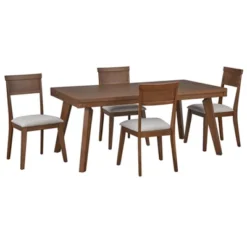 5pc Berea Rectangular Dining Set - Buylateral -Homcom Store GUEST 72dda600 8a68 4d01 a6ed f326e1a06e64