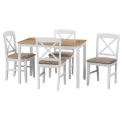 5pc Mason Rectangular Crossback Dining Set - Buylateral 11 5pc Mason Rectangular Crossback Dining Set - Buylateral -Homcom Store GUEST 7342a34c 1497 4ab7 8776 db81ed7226d5