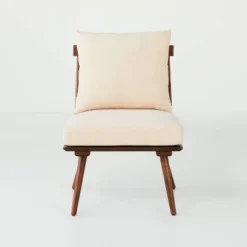 Spindle Back Accent Chair With Cushions Brown/Cream - Hearth & Hand™ With Magnolia 8 Spindle Back Accent Chair With Cushions Brown/Cream - Hearth & Hand™ With Magnolia -Homcom Store GUEST 73f76910 42de 4f93 b7f9 c4d237cc0893