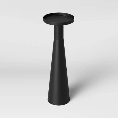 Alester Round Smooth Metal Drink Table Black - Threshold™ 2 Alester Round Smooth Metal Drink Table Black - Threshold™ - Image 2