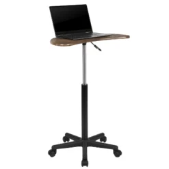 Emma And Oliver Sit To Stand Mobile Laptop Computer Desk - Portable Rolling Standing Desk -Homcom Store GUEST 7474c775 340e 4d7a a656 80eaa1089e44