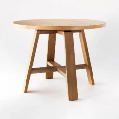 42" Linden Round Wood Dining Table - Threshold™ Designed With Studio McGee -Homcom Store GUEST 76f39d84 a190 4b52 8dd9 493baf78d72a