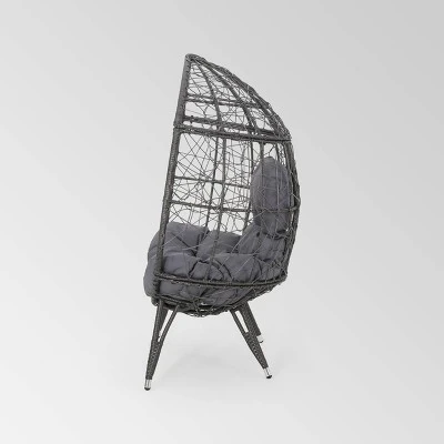 Gianni Wicker Teardrop Chair - Christopher Knight Home 3 Gianni Wicker Teardrop Chair - Christopher Knight Home - Image 3