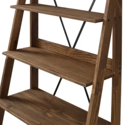 68.25" Boho 4 Tier Solid Wood Ladder Bookshelf Plant Stand - Saracina Home -Homcom Store GUEST 797a1992 1985 4a2b b8dd d8f196676df1