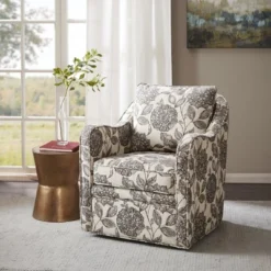 Mitchell Wide Seat Swivel Armchair - Madison Park