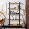 68" 5 Tray Shelf Urban Pipe X Back Bookshelf - Saracina Home
