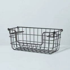 Stacking Wire Storage Basket Matte Black - Hearth & Hand™ With Magnolia 8 Stacking Wire Storage Basket Matte Black - Hearth & Hand™ With Magnolia -Homcom Store GUEST 7f465f04 db4c 47cf 9411 7c8a601ab948