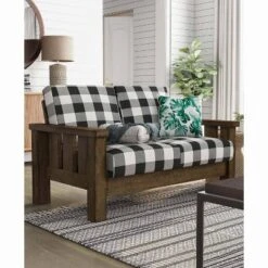 Jovie Gingham Rustic Loveseat - HOMES: Inside + Out -Homcom Store GUEST 811faadd dc28 48fc 8c06 09255a27cd4d