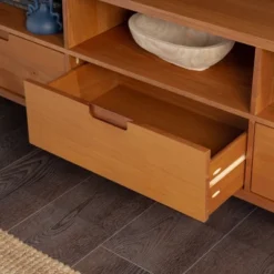 Cara 3 Drawer Mid-Century Modern 3 Drawer TV Stand For TVs Up To 80" - Saracina Home 18 Cara 3 Drawer Mid-Century Modern 3 Drawer TV Stand For TVs Up To 80" - Saracina Home -Homcom Store GUEST 8201f05f 5099 4fe4 a629 d34231b717fb