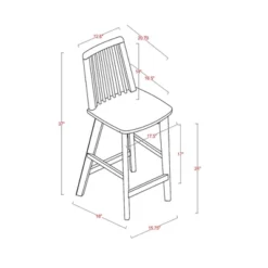 Linden Modified Windsor Wood Counter Height Barstool - Threshold™ Designed With Studio McGee -Homcom Store GUEST 83440ad4 363c 45f5 885d 6fc3fbd62724