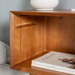 Greenberg 1 Drawer Mid-Century Modern Solid Wood Nightstand - Saracina Home -Homcom Store GUEST 8370d494 c713 46fd 8465 5b40ee23cbca