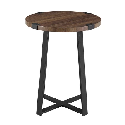 Wrightson Urban Industrial Faux Wrap Leg Round Side Table - Saracina Home 2 Wrightson Urban Industrial Faux Wrap Leg Round Side Table - Saracina Home - Image 2