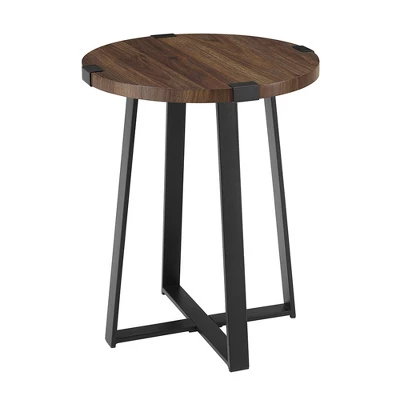 Wrightson Urban Industrial Faux Wrap Leg Round Side Table - Saracina Home 4 Wrightson Urban Industrial Faux Wrap Leg Round Side Table - Saracina Home - Image 4
