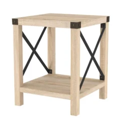 Sophie Rustic Industrial X Frame Side Table - Saracina Home -Homcom Store GUEST 8864b623 3221 4951 acf2 ce4156cbacd2