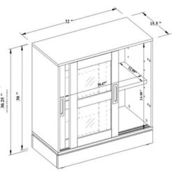 32" Promontory Sliding Glass 2 Door Cabinet - Threshold™ Designed With Studio McGee 17 32" Promontory Sliding Glass 2 Door Cabinet - Threshold™ Designed With Studio McGee -Homcom Store GUEST 886a1690 8c08 4bfa 84cf 5fb1b76c3fe4