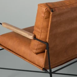 Faux Leather & Metal Accent Chair - Black/Brown - Hearth & Hand™ With Magnolia 10 Faux Leather & Metal Accent Chair - Black/Brown - Hearth & Hand™ With Magnolia -Homcom Store GUEST 888ba238 34ac 4f97 8dd6 ab72ff74e45c