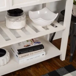 48" Farmhouse Solid Wood 2 Drawer Buffet White - Saracina Home -Homcom Store GUEST 8c4baee3 ef46 4d60 ac05 142675e3d3e9