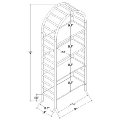 72" Holladay Curved Wooden Bookcase - Threshold™ Designed With Studio McGee -Homcom Store GUEST 907a020b f8bd 48ff ad78 2332a2c16f0a