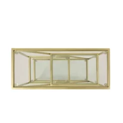 Kokesh Modern Glam Tempered Glass 3 Shelf Asymmetrical Bookcase Gold - Christopher Knight Home -Homcom Store GUEST 91617d1f b48c 4a5c 8204 aa965eb572df