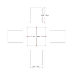 Miramar 5pc Square Wood Patio Bar Height Dining Set - Cinnamon Brown/Black - CorLiving -Homcom Store GUEST 91ab6f97 53bf 4ea2 8066 d1d9525bcad3