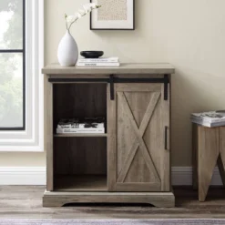 Tertia Industrial Accent Cabinet With Sliding X Barn Door - Saracina Home 17 Tertia Industrial Accent Cabinet With Sliding X Barn Door - Saracina Home -Homcom Store GUEST 91cbd7bd 1a47 457c aba7 b2aeb362086b
