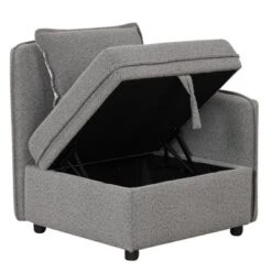 122.8" Minimalist Convertible Modular Sofa, Upholstered Sectional Sofa Couch With 5 Pillows-ModernLuxe 24 122.8" Minimalist Convertible Modular Sofa, Upholstered Sectional Sofa Couch With 5 Pillows-ModernLuxe -Homcom Store GUEST 91e3b404 7796 44c2 a384 ec2063b2ed7a