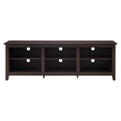 Transitional 6 Cubby Wood Open Storage Wood TV Stand For TVs Up To 80"- Saracina Home -Homcom Store GUEST 92fe5691 6d10 45aa a903 60b396346c9f