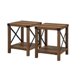 Set Of 2 Sophie Rustic Farmhouse X Frame Side Tables - Saracina Home 15 Set Of 2 Sophie Rustic Farmhouse X Frame Side Tables - Saracina Home -Homcom Store GUEST 94f15c68 b382 4925 90f4 ac7532c4c41e
