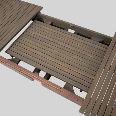 Belasera 9pc Acacia Wood Expandable Dining Set Gray - Christopher Knight Home 5 Belasera 9pc Acacia Wood Expandable Dining Set Gray - Christopher Knight Home - Image 5