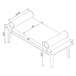 Randolph Bench With Bolster Pillows Linen - Threshold™ Designed With Studio McGee -Homcom Store GUEST 9983e70b 7f9e 4bcf a332 1d6fe6933ce7