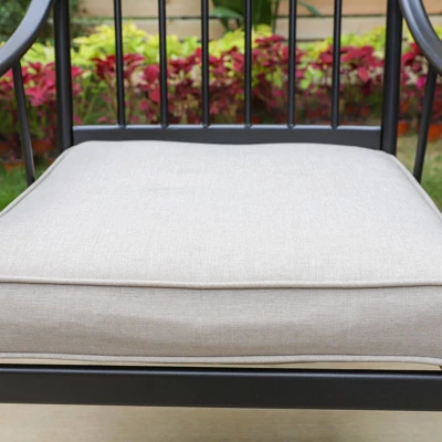 2pk Outdoor Steel Arm Chairs With Cushions - Captiva Designs 6 2pk Outdoor Steel Arm Chairs With Cushions - Captiva Designs - Image 6