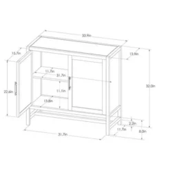 Warwick 2 Door Cabinet - Threshold -Homcom Store GUEST 9cb1ff09 369a 4ed2 bb83 dbfe75090dad