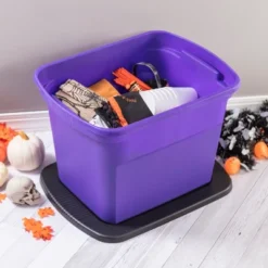 Sterilite 18 Gallon Orange Plastic Storage Container Bin Tote With Black Lid, Halloween -Homcom Store GUEST 9dc3b4f0 da47 495d 8c29 b72e0c686a57