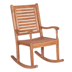 Bamberg Transitional Acacia Wood Outdoor Rocking Chair - Saracina Home 18 Bamberg Transitional Acacia Wood Outdoor Rocking Chair - Saracina Home -Homcom Store GUEST 9ddcb3ba 4658 4755 8c96 490e9f901838