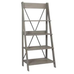 68.25" Boho 4 Tier Solid Wood Ladder Bookshelf Plant Stand - Saracina Home -Homcom Store GUEST 9e1ac1c6 97f2 43e5 b491 c02e06933d72