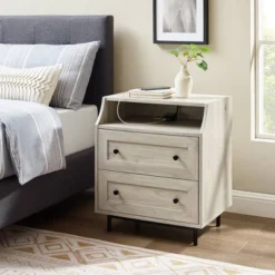 Transitional 2 Drawer Nightstand With USB Port - Saracina Home 10 Transitional 2 Drawer Nightstand With USB Port - Saracina Home -Homcom Store GUEST a0442379 71fe 4ddb 9713 9cd9baec327f