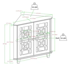 2 Door Corner Accent Cabinet With Fretwork Doors - Saracina Home 20 2 Door Corner Accent Cabinet With Fretwork Doors - Saracina Home -Homcom Store GUEST a18e1f43 b6f9 4000 b005 ef27a6115445